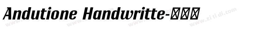 Andutione Handwritte字体转换